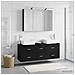 Set di mobili per il bagno 4 pcs Rovere Nero - Foto miniatura 2