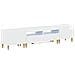 Mobile TV LED a 5 pezzi Bianco Lucido Legno ingegnerizzato - Foto miniatura 1