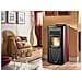 Stufa a Pellet Graziosa Steel Rivestimento in Acciaio e Top in Maiolica Potenza Termica Nominale 7 kW Colore Bordeaux - Foto miniatura 3