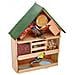 Mangiatoia Per Uccelli Giardino Casetta Uccellini Passerotti 3 Piani In Legno - Foto miniatura 1