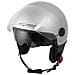 Casco Jet Scooter Moto Ece 22 Doppia Visiera Parasole Argento Xs - Foto miniatura 4