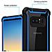 Cadorabo Custodia Compatibile Con Samsung Galaxy Note 8 In Blu Nero - Coperchio Protettivo 2 In 1 Con Bordo In Silicone Tpu E Retro In Vetro Acrilico - Foto miniatura 2