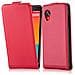 Custodia Compatibile Con Lg Nexus 5 In Rosso Chili - Coperchio Protettivo In Design Flip Realizzato In Finta Pelle Liscia - Foto miniatura 1