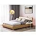 Letto Matrimoniale In Pelle Oro Con Led 140 X 200 Cm Paris - Foto miniatura 2