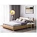 Letto Matrimoniale In Pelle Oro Con Led 140 X 200 Cm Paris - Foto miniatura 9
