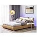Letto Matrimoniale In Pelle Oro Con Led 140 X 200 Cm Paris - Foto miniatura 3