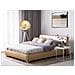 Letto Matrimoniale In Pelle Oro Con Led 140 X 200 Cm Paris - Foto miniatura 6