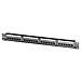 Cat. 5e 19" Patch Panel, 24 Ports, UTP black, Nero - Foto miniatura 1