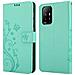 Custodia Compatibile Con Oppo A94 5g In Turchese Fiore - Coperchio Protettivo In Design Floreale Con Chiusura Magnetica, Funzione Stand E Slot Per Carte - Foto miniatura 7