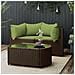Set Mobili Da Giardino 3 Pz Con Cuscini In Polyrattan Marrone - Foto miniatura 1