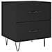 Comodini 2 Pz Neri 40x35x47,5 Cm In Legno Multistrato - Foto miniatura 4