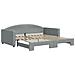 Divano Letto Con Letto Estraibile Grigio Chiaro 100x200 Tessuto - Foto miniatura 2