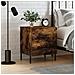 Comodino Rovere Fumo 40x35x47,5 Cm In Legno Multistrato - Foto miniatura 1