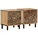 Comodini 2pz 40x33x46 Cm In Legno Massello Di Mango - Foto miniatura 2
