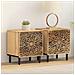Comodini 2pz 40x33x46 Cm In Legno Massello Di Mango - Foto miniatura 3