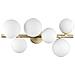 Plafoniera Moderna Perlage Metallo Ottone 6 Luci G9 15w 3000k Ip20 - Foto miniatura 1