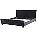 Letto Ad Acqua Velluto Avallon 160 X 200 Cm Nero - Foto miniatura 4