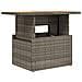 Tavolo Giardino Grigio 100x55x73 Cm Polyrattan E Legno Acacia - Foto miniatura 2