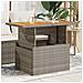 Tavolo Giardino Grigio 100x55x73 Cm Polyrattan E Legno Acacia - Foto miniatura 1
