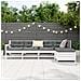 Set Salotto da Giardino 5 pz Bianco in Legno Massello di Pino - Foto miniatura 8