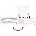 Set Salotto da Giardino 5 pz Bianco in Legno Massello di Pino - Foto miniatura 10