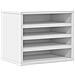 Organizer Per La Scrivania Bianco 36x26x29,5 Cm In Multistrato - Foto miniatura 2