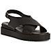 Black Casual Open Sandals Sandali Pelle Scarpe Donna Nero Eu 38, 1-28231-42 001 - Foto miniatura 1