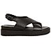 Black Casual Open Sandals Sandali Pelle Scarpe Donna Nero Eu 38, 1-28231-42 001 - Foto miniatura 2
