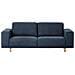 Divano 3 Posti Nivala Tessuto Blu Scuro - Foto miniatura 2