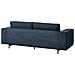 Divano 3 Posti Nivala Tessuto Blu Scuro - Foto miniatura 4