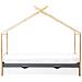 Letto Per Bambini Casa Legno Di Pino Orgeval 90 X 200 Cm Con Contenitore Grigio - Foto miniatura 5