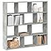 Mensola A Cubo Da Muro 12 Scomparti Truciolato Grigio Cemento - Foto miniatura 1