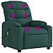 Poltrona Massaggiante Reclinabile Verde Scuro in Tessuto - Foto miniatura 1