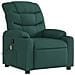 Poltrona Massaggiante Reclinabile Verde Scuro in Tessuto - Foto miniatura 3