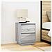 Comodino con Luci LED Grigio Sonoma 38x34x50 cm - Foto miniatura 4