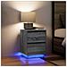 Comodino con Luci LED Grigio Sonoma 38x34x50 cm - Foto miniatura 5