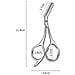 Forbici Per Sopracciglia In Acciaio Inossidabile Con Pettine Integrato, Colore Argento, Precisione E Comfort Per La Cura Delle Sopracciglia - Foto miniatura 4