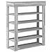 Scarpiera Grigio Sonoma 80x30x98 cm in Legno Multistrato - Foto miniatura 6