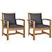 Sedie da giardino 2 pcs Naturale 60 x 65 x 76.5 cm - Foto miniatura 1