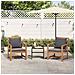Sedie da giardino 2 pcs Naturale 60 x 65 x 76.5 cm - Foto miniatura 3