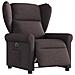 Poltrona Elettrica Reclinabile Marrone Scuro in Tessuto - Foto miniatura 1