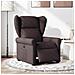 Poltrona Elettrica Reclinabile Marrone Scuro in Tessuto - Foto miniatura 2