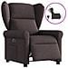 Poltrona Elettrica Reclinabile Marrone Scuro in Tessuto - Foto miniatura 9