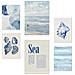 Set Di 6 Stampe Illustrazioni Marine, Blu, Mare Ed Estate Design Illustrazioni Per Decorare Le Pareti Delle Stanze Della Tua Casa A3 & A4 Senza Cornice - Foto miniatura 1