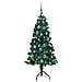 Albero di Natale Artificiale Angolare con 150 LED Verde 150 cm - Foto miniatura 4