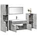Set Mobili da Bagno 5 pz Grigio Cemento in Legno Multistrato - Foto miniatura 2