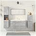 Set Mobili da Bagno 5 pz Grigio Cemento in Legno Multistrato - Foto miniatura 3