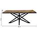 Tavolo Da Pranzo Rettangolare In Legno Marrone, 180x100x76h Cm - Foto miniatura 4