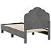 Struttura letto per bambini con testata Grigio Scuro Velluto - Foto miniatura 7