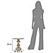 Tavolino Vkh799-beige-metallo-40,5x40,5x42 Cm - Foto miniatura 7